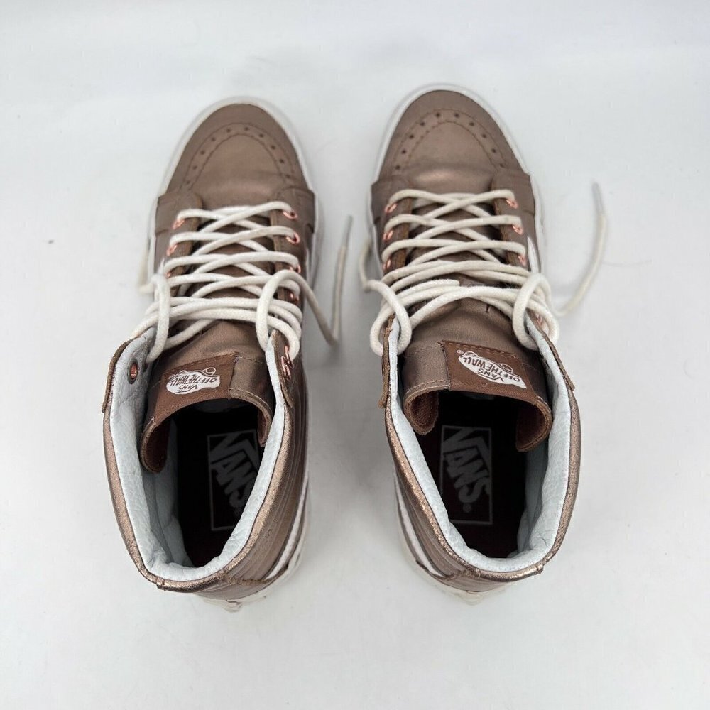 Vans Off The Wall Unisex Size 7M 8.5W Sneaker Shoes Metallic Gold 721277 - Picture 5 of 12